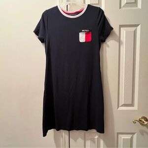 Tommy Hilfiger short sleeves dress, size S, color navy blue